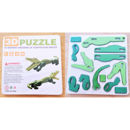 3D Tierpuzzle für Kinder Krokodil