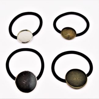 Cabochon Haarband 20 - 25mm, silber- und bronzefarben