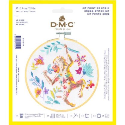 DMC Stickset Kreuzstich Affe 15 cm